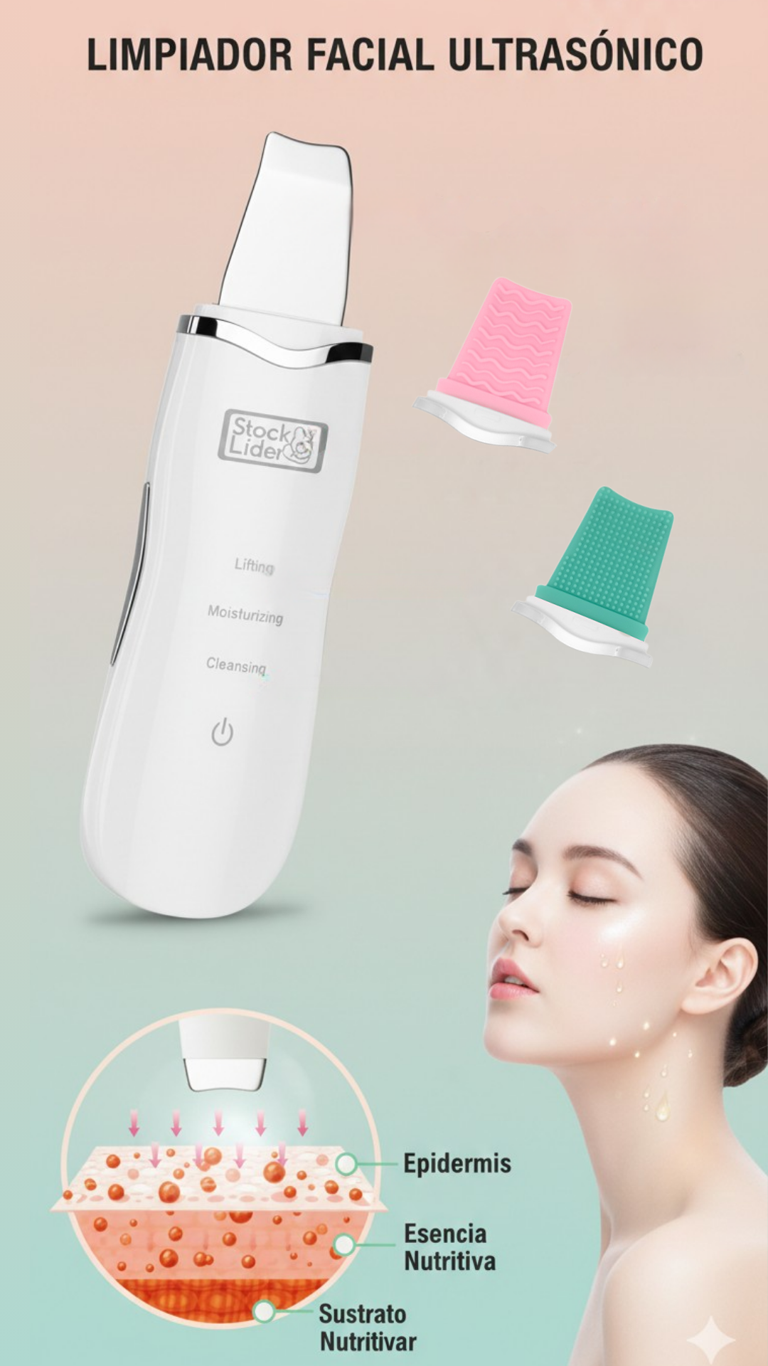 Limpiador facial ultrasónico